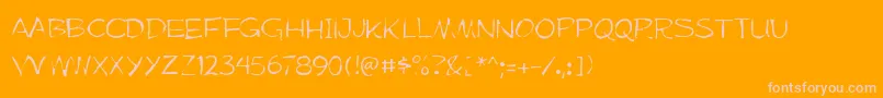 Mufferawgaunt Font – Pink Fonts on Orange Background