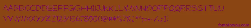 Mufferawgaunt Font – Purple Fonts on Brown Background