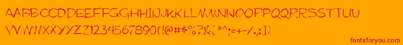 Mufferawgaunt Font – Red Fonts on Orange Background