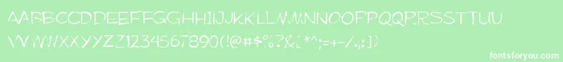 Mufferawgaunt Font – White Fonts on Green Background