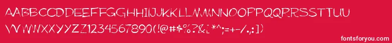 Mufferawgaunt Font – White Fonts on Red Background