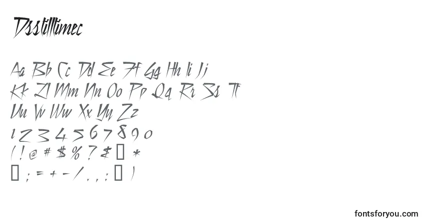 Fuente Dsstilltimec - alfabeto, números, caracteres especiales