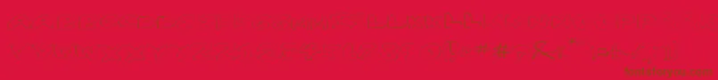 YumNubExtended Font – Brown Fonts on Red Background
