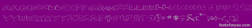 YumNubExtended Font – Green Fonts on Purple Background