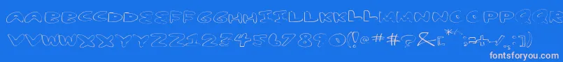 YumNubExtended Font – Pink Fonts on Blue Background