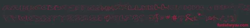 YumNubExtended Font – Red Fonts on Black Background