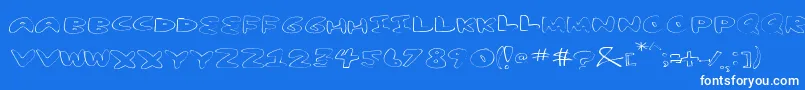 YumNubExtended Font – White Fonts on Blue Background