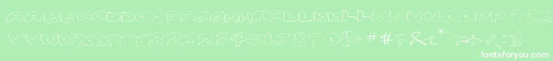 YumNubExtended Font – White Fonts on Green Background