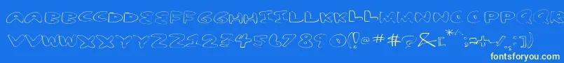 YumNubExtended Font – Yellow Fonts on Blue Background