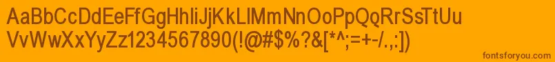 BabelsansBold Font – Brown Fonts on Orange Background
