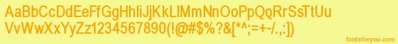 BabelsansBold Font – Orange Fonts on Yellow Background