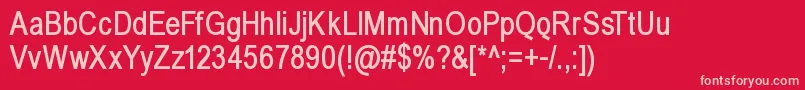 BabelsansBold Font – Pink Fonts on Red Background