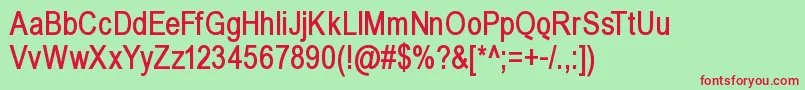 BabelsansBold Font – Red Fonts on Green Background