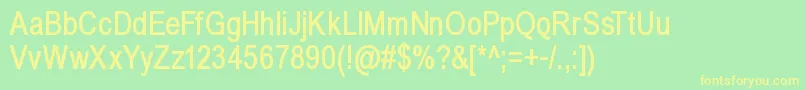 BabelsansBold Font – Yellow Fonts on Green Background