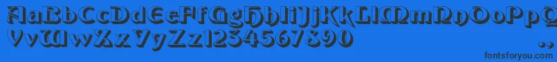 Giotto Font – Black Fonts on Blue Background