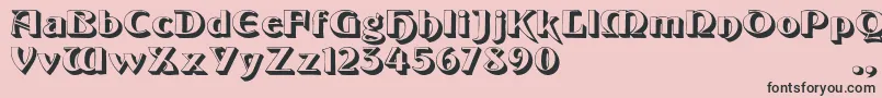 Giotto Font – Black Fonts on Pink Background