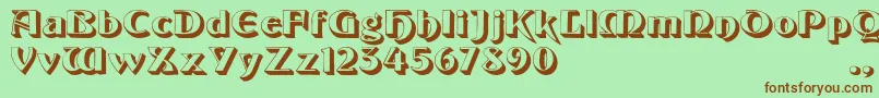 Giotto Font – Brown Fonts on Green Background