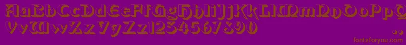 Giotto Font – Brown Fonts on Purple Background