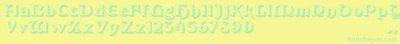 Giotto Font – Green Fonts on Yellow Background