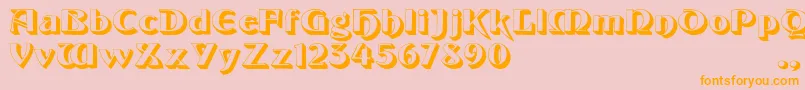 Giotto Font – Orange Fonts on Pink Background