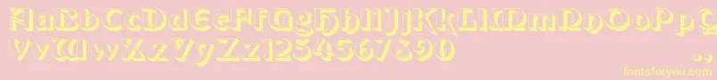 Giotto Font – Yellow Fonts on Pink Background