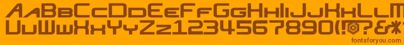 Nisejsrf Font – Brown Fonts on Orange Background