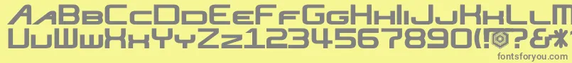 Nisejsrf Font – Gray Fonts on Yellow Background