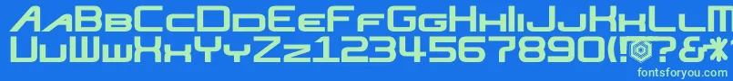 Nisejsrf Font – Green Fonts on Blue Background