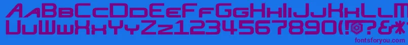 Nisejsrf Font – Purple Fonts on Blue Background