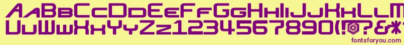 Nisejsrf Font – Purple Fonts on Yellow Background