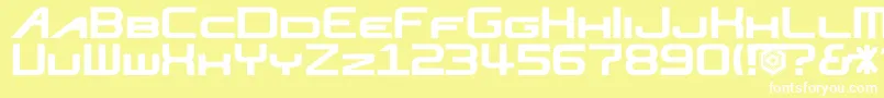 Nisejsrf Font – White Fonts on Yellow Background