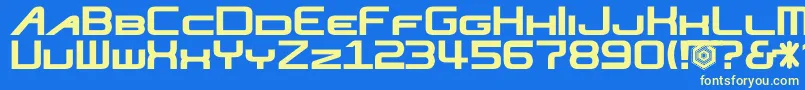 Nisejsrf Font – Yellow Fonts on Blue Background