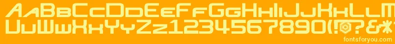 Nisejsrf Font – Yellow Fonts on Orange Background