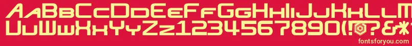 Nisejsrf Font – Yellow Fonts on Red Background