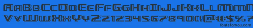 Greasegunexpand Font – Black Fonts on Blue Background