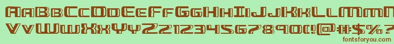 Greasegunexpand Font – Brown Fonts on Green Background