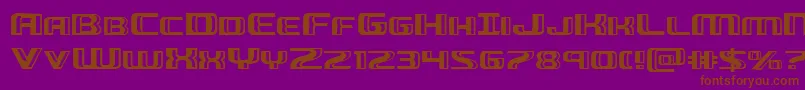 Greasegunexpand Font – Brown Fonts on Purple Background