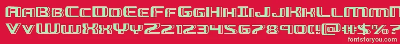 Greasegunexpand Font – Green Fonts on Red Background