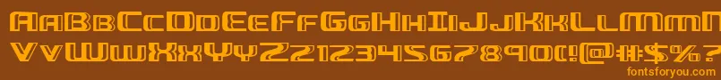Greasegunexpand Font – Orange Fonts on Brown Background