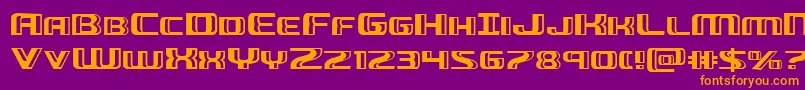 Greasegunexpand Font – Orange Fonts on Purple Background