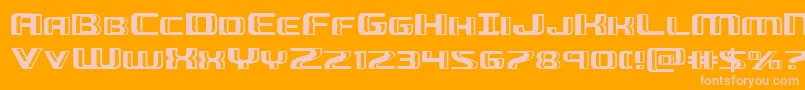 Greasegunexpand Font – Pink Fonts on Orange Background