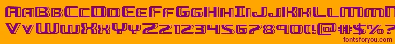 Greasegunexpand Font – Purple Fonts on Orange Background