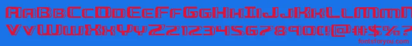 Greasegunexpand Font – Red Fonts on Blue Background