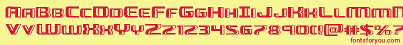 Greasegunexpand Font – Red Fonts on Yellow Background