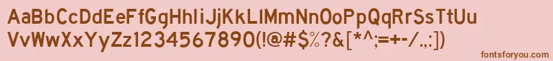 Hwygoth Font – Brown Fonts on Pink Background
