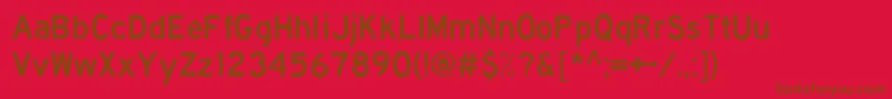 Hwygoth Font – Brown Fonts on Red Background