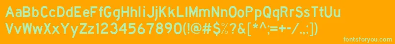 Hwygoth Font – Green Fonts on Orange Background