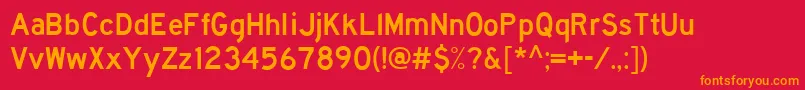 Hwygoth Font – Orange Fonts on Red Background