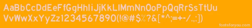 Hwygoth Font – Pink Fonts on Orange Background
