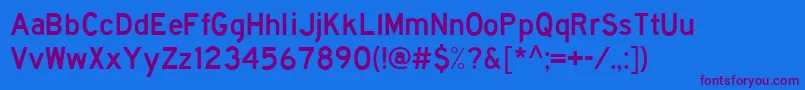Hwygoth Font – Purple Fonts on Blue Background